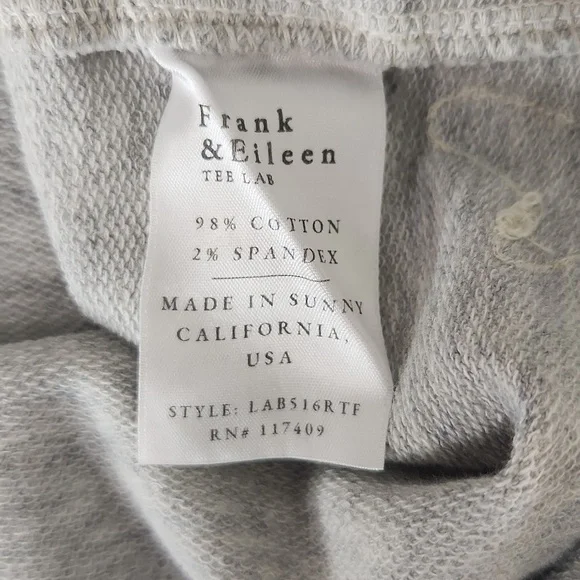 Frank & Eileen Tee Lab Fray Sweatshirt in Grey Melange size medium - Picture 5 of 7